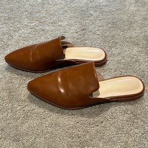 Maypie Womens Flat Mules Closed Pointed Toe Slip On Loafer Slides Backless Shoes